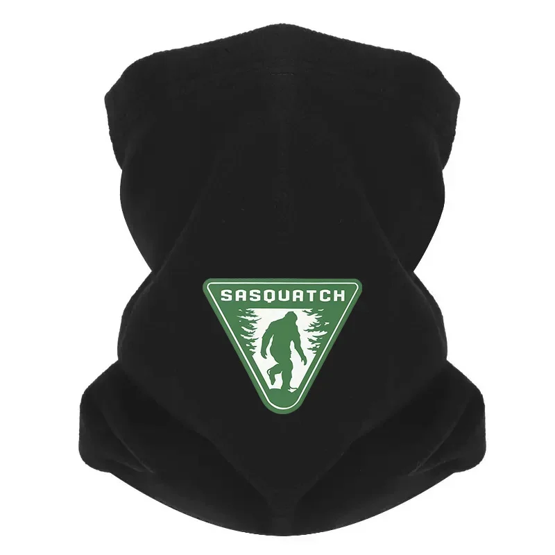 Bigfoot walking forest shape sign Men Outdoor Scarf Mask Neck Gaiter Hat Women cap Headgear Windproof Keep Warm Winter Multifunc