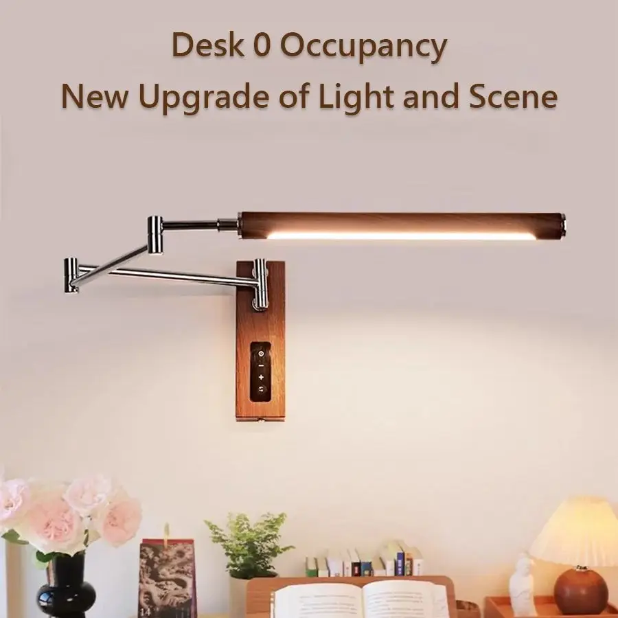 French Medieval Retro Plug-in Wall Lamp Rocker Arm Wall Lamp Bedroom Bedside Lamp Desk Learning Reading Lamp