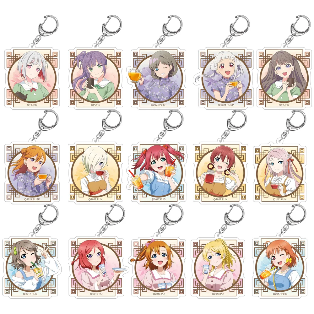 ¡Ama vive! Proyecto de ídolo escolar Honoka Kosaka Eli Ayase Maki Nishikino Chika Takami You Watanabe Ruby Kurosawa llavero acrílico