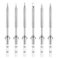 AA81-6Pcs For Pinecil TS100 Soldering Iron Tips Replacement,Mini Portable Micro-Solder Pen Stations Soldering Accessories