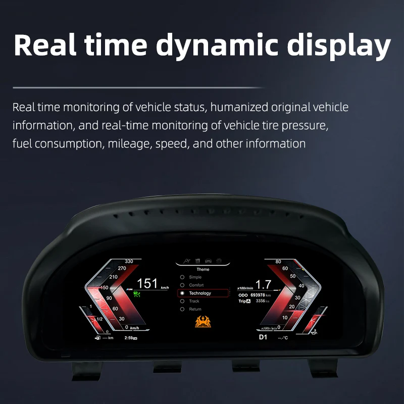 أداة رقمية للسيارة الذكية LCD عداد السرعة للوحة القيادة لسيارات BMW F10 F11 F18 F07 E60 E61 2003-2017 نظام LINUX العنقودية الرقمية