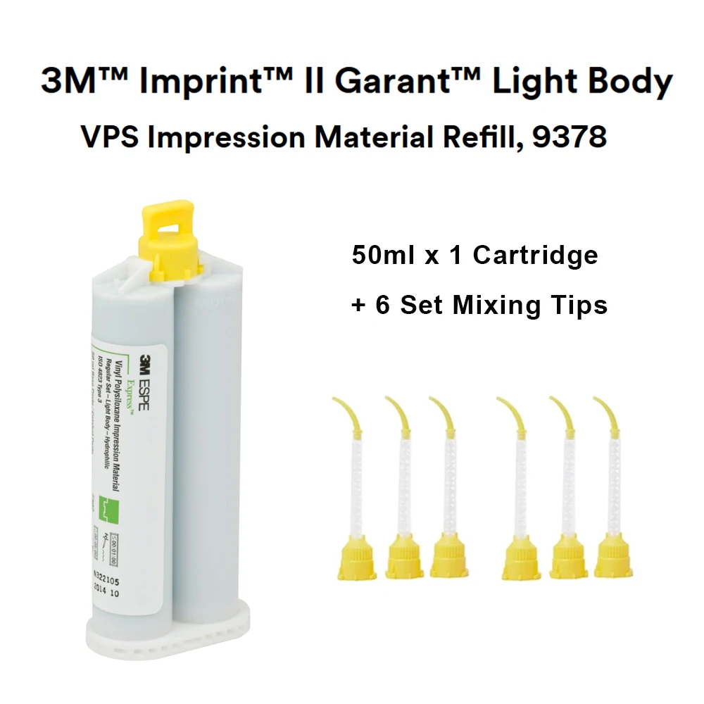 Materiał odciskowy silikonowy VPS lekki korpus 3M ESPE nadruk 2 Garant II 9378 winylowo-żółte produkty do stomatologii hydrofilowej