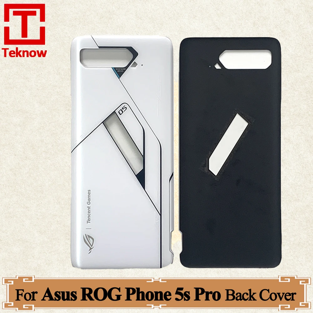 

Original New Battery Cover For Asus ROG 5S Pro 5s Pro Back Cover Housing For ROG Phone 5s Pro ZS676KS With Camera Lens Replace