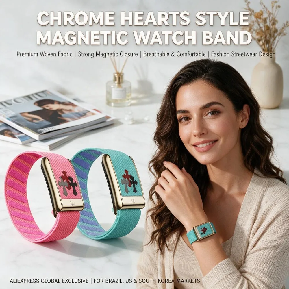 new-for-whoop-50-mg-cross-pattern-nylon-woven-band-metal-u-shape-buckle-elastic-sport-replacement-wrist-strap