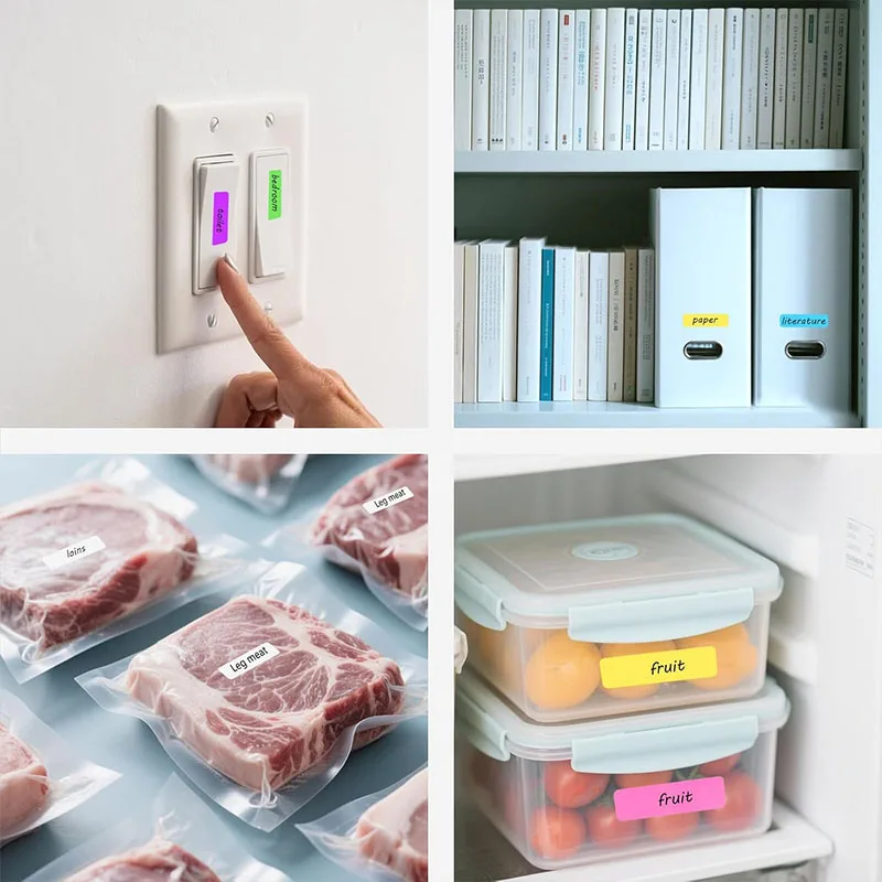 P11 P12 D30 Colored Thermal Sticker Roll Printer Self-adhesive Label Paper Tape Waterproof Name Price Office Sort Tag Notes