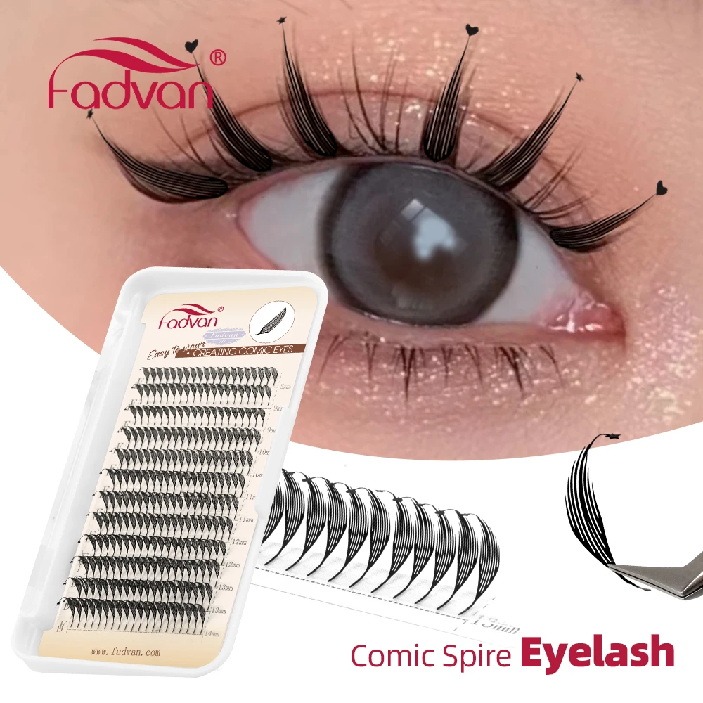 

FADVAN Comic Spire Lashes Automatic Flowering Premade Fans Eyelashes Extensions Individual Volume False Lashes Makeup Tools