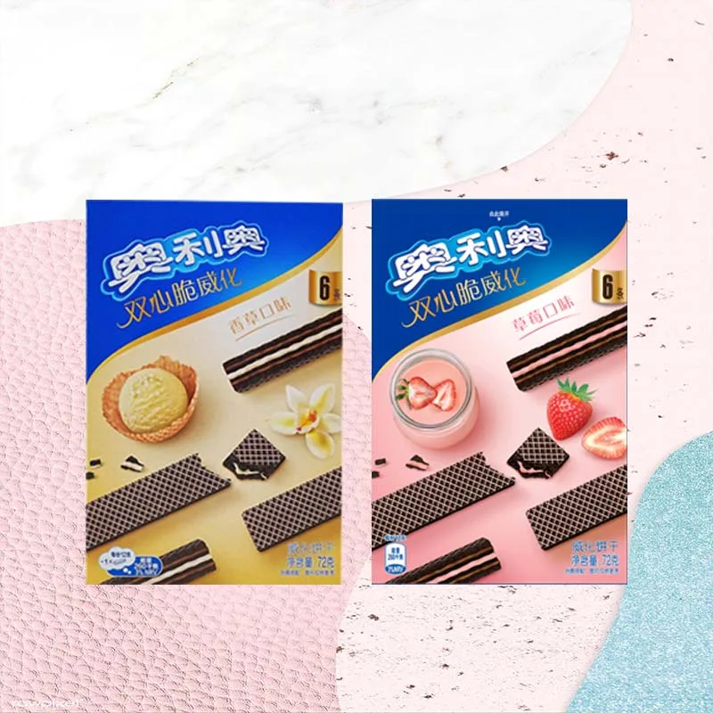 Хрустящие вафли Oreo с двойным сердцем (в каждой упаковке содержит 6 пакетов) 2,54 унции (72 г) * 4 упаковки