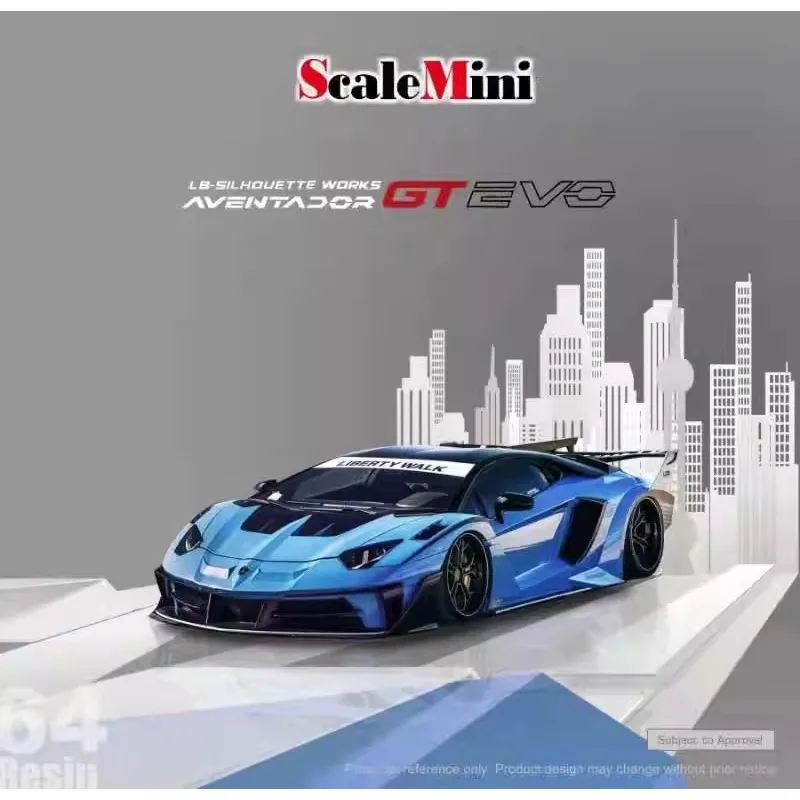 1:64 جسم عريض LBWK Aventador GT EVO مجموعة نماذج سيارة من الراتنج المحاكاة المصبوبة، لعبة أطفال، ديكور للبالغين.