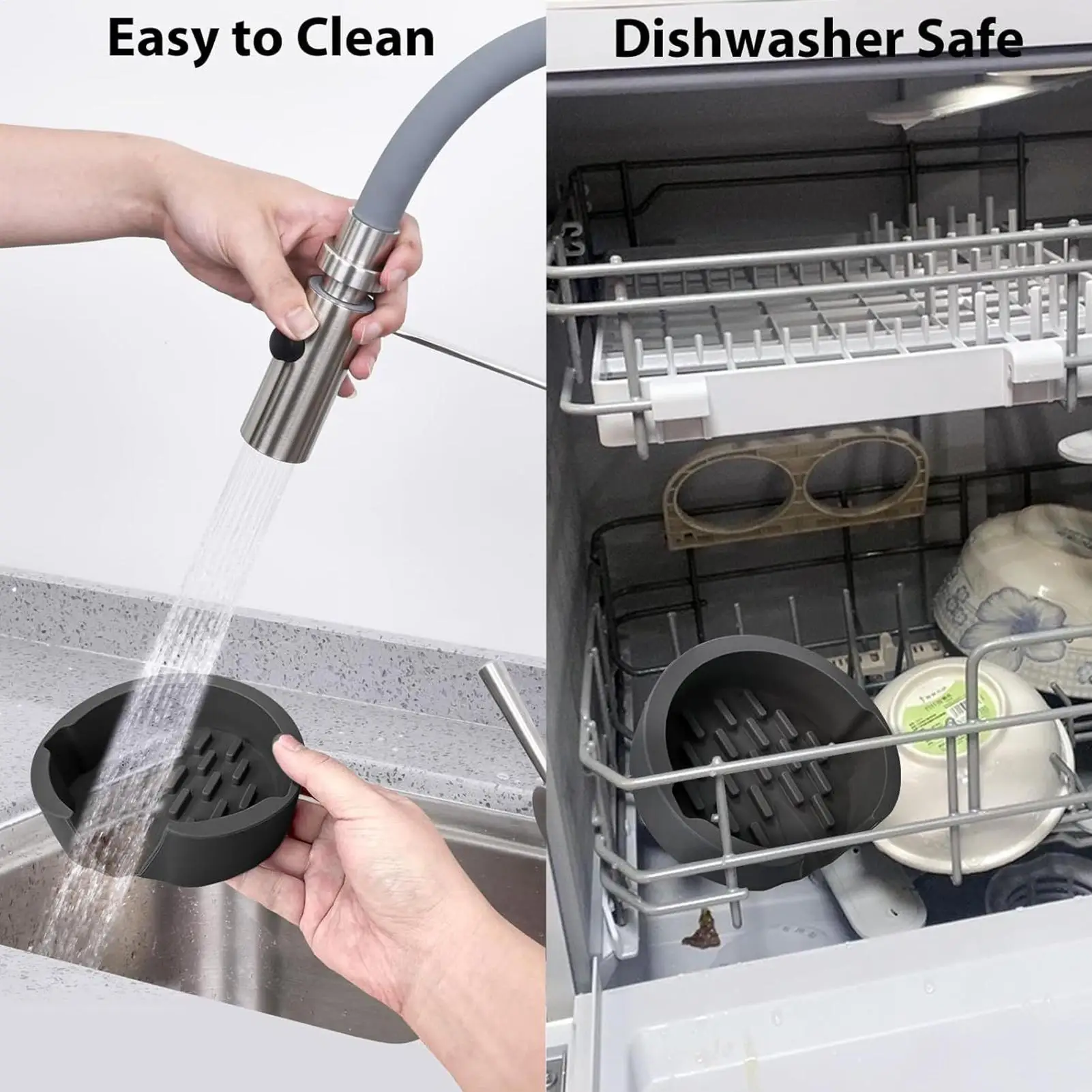 

Sink Silicone Tray With Drain Soap Sponge Storage Holder Countertop Sink Scrubber Brush Soap Storage Rack Kitchen Organizer