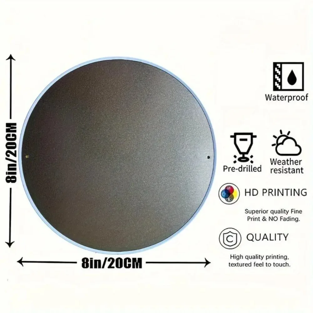 لافتة معدنية عسكرية عتيقة من الألومنيوم - شكل دائري مقاس 8 بوصات، تتميز بـ "تذكرهم دائمًا، اليوم وكل يوم"