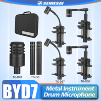 NEW！BYD7 7-Piece TG-I53 D70 D57 D58/Tom Snare Drum Microphone (Metal) Cardioid Mic For Drum Instrument Music Pick Up