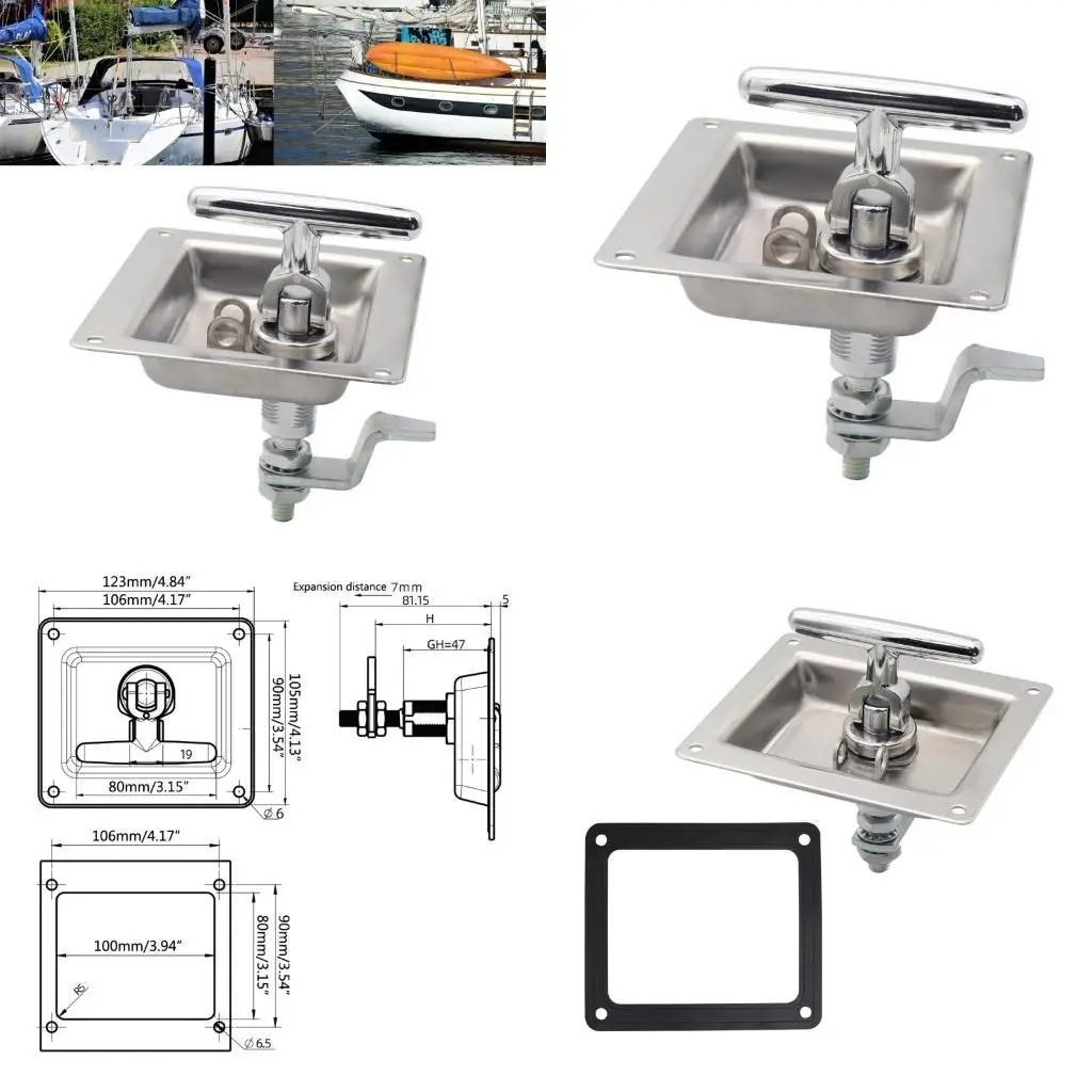 

31BC Engineering Truck Bruck Match Panel Panets Tracher Плотость RVS Caravans Truck Toolbox Lock T-Handle Toolbox Electrical