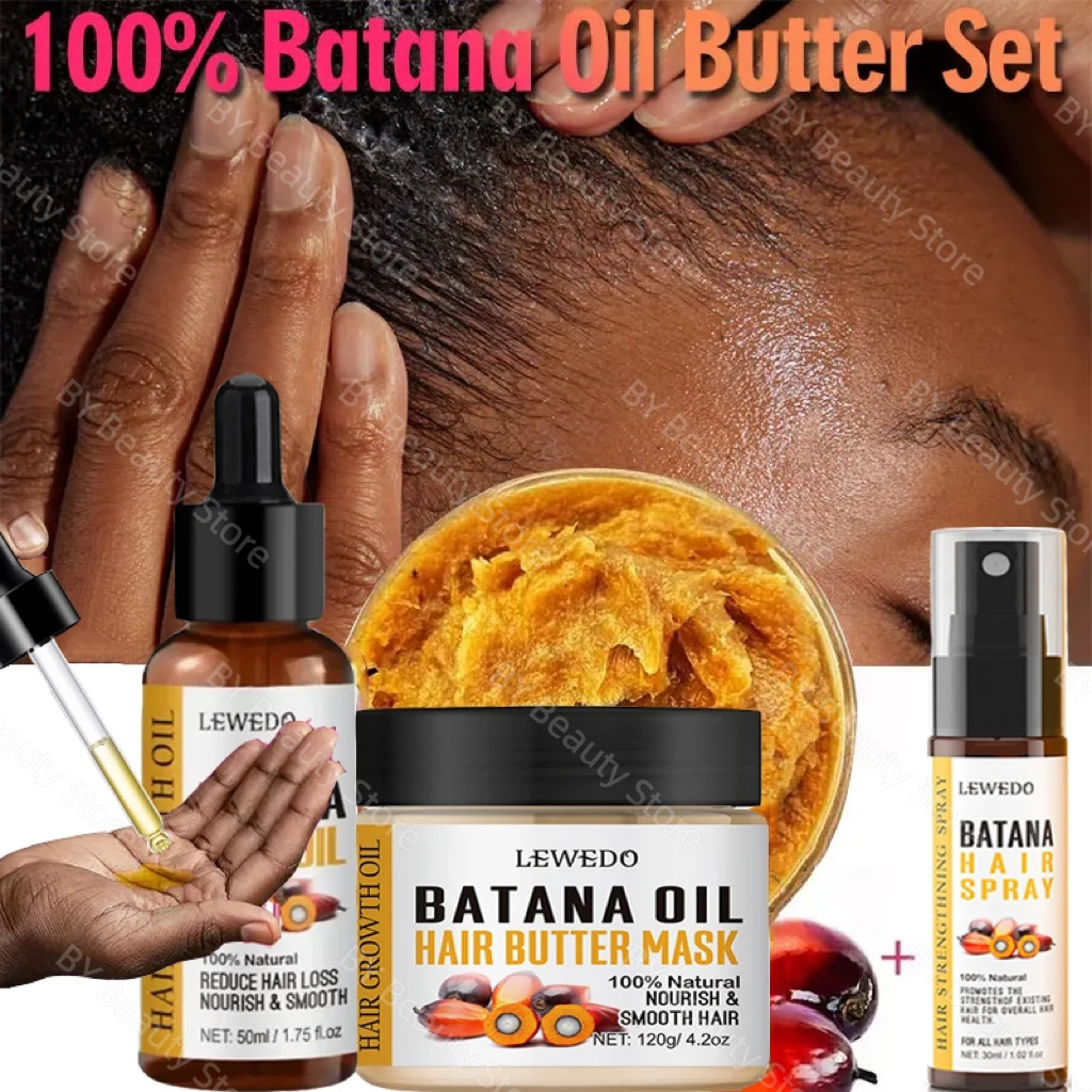 Natural 100% Pure Batana Oil For Hair Growth Butter Hair Mask Traction Alopecia Anti Hair Loss Baldness Treatment For Men Women