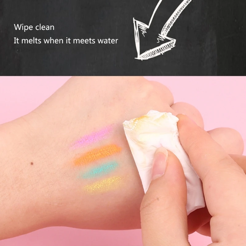 Vibrant Colored Chalk Set with Holder Dust free and Break resistant for Children's Drawing and Writing K1KF