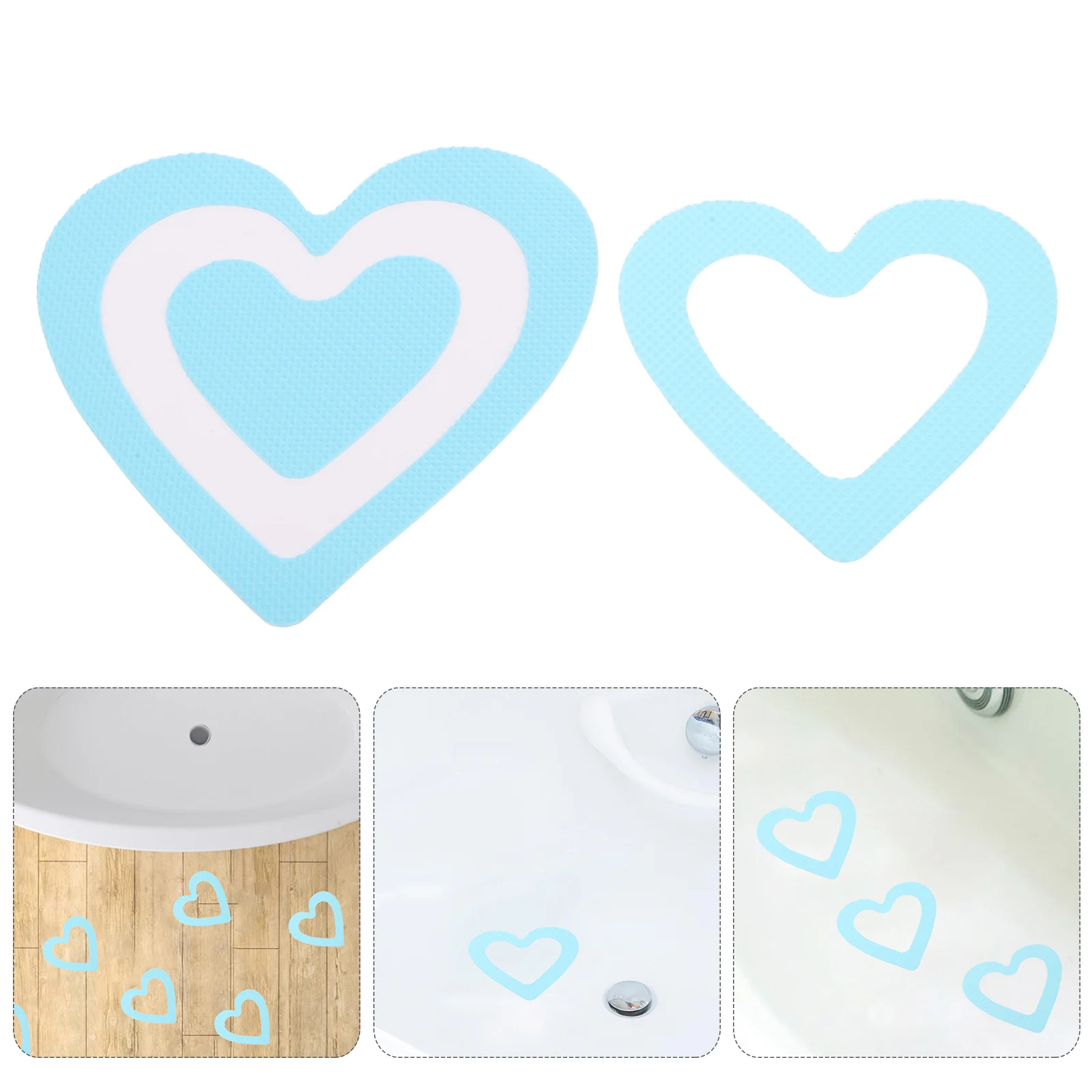 

20Pcs Self Adhesive Non Slip Bathtub Stickers Heart Shaped Waterproof Decals For Bathroom Floors And Stairs Easy Installation