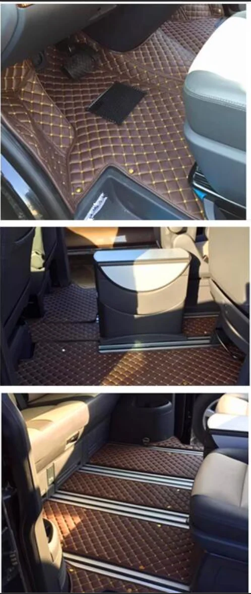 Custom special car floor mats for Right hand drive Volkswagen Multivan T5 T6 2022-2003 6 7 seats waterproof carpets