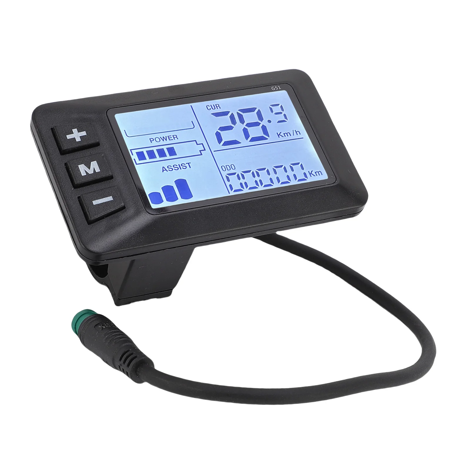 

Electric Bike LCD Display 5 Cores Rain Proof Connector Accurate Speed Regulation Electric Scooter Panel Screen