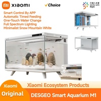 XIAOMI DESGEO Smart Aquarium 20L integrated ecological self circulation small desktop fish tank white M1 Mi Home APP  control