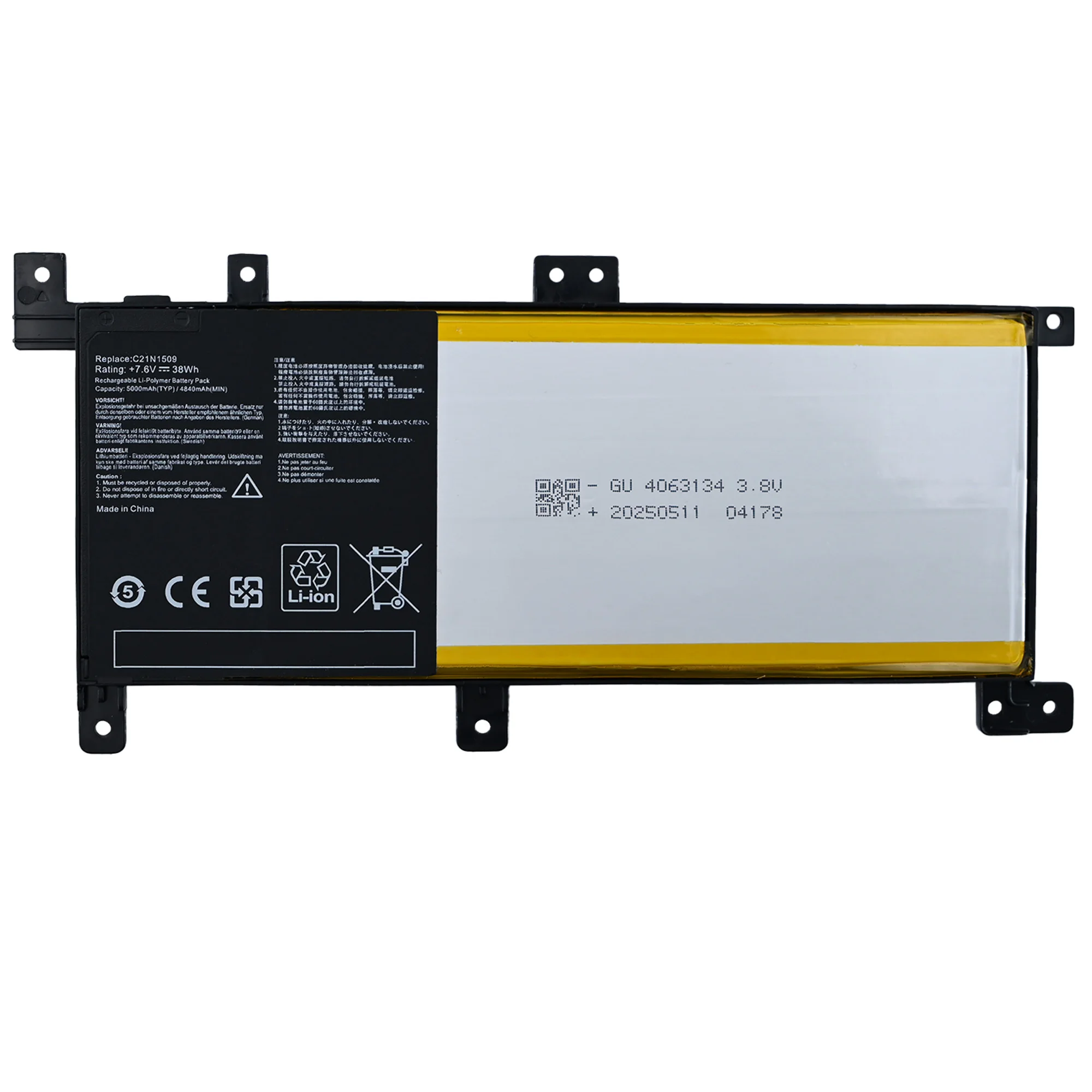 C21N1509 Laptop Battery for ASUS F556 F556U F556UA F556UJ F556UQ K556 K556U K556UA K556UB K556UF K556UJ K556UQ K556UR K556UV