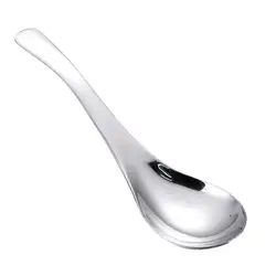 Thickening Stainless Steel Spoon Rice Soup Spoon Sliver Ice Cream Dessert Tea Coffee Spoon Ladle Kitchen Dinner Tableware