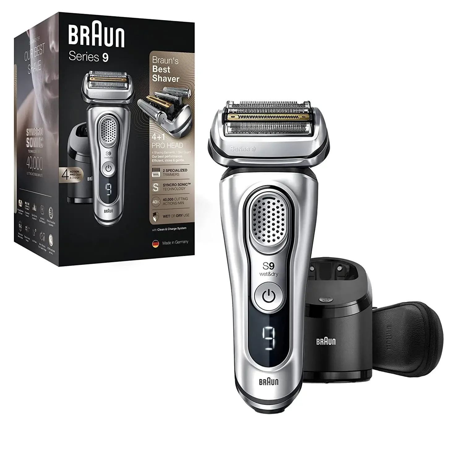 Electric Razor for Men, Waterproof Foil Shaver, Wet & Dry Shave, with Pop-Up Beard Trimmer for Grooming