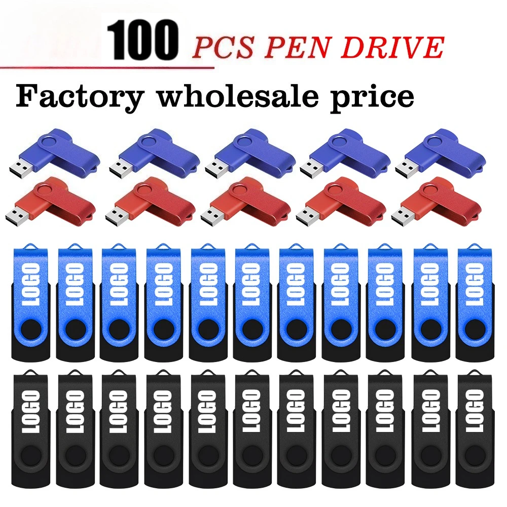 

100 шт. USB-накопитель 128 ГБ 64 ГБ 32 ГБ 16 ГБ 8 ГБ флэш-накопитель 4 ГБ 2 ГБ Бесплатный лазерный логотип unidad flash 2,0 флэш-накопитель Лучший подарок