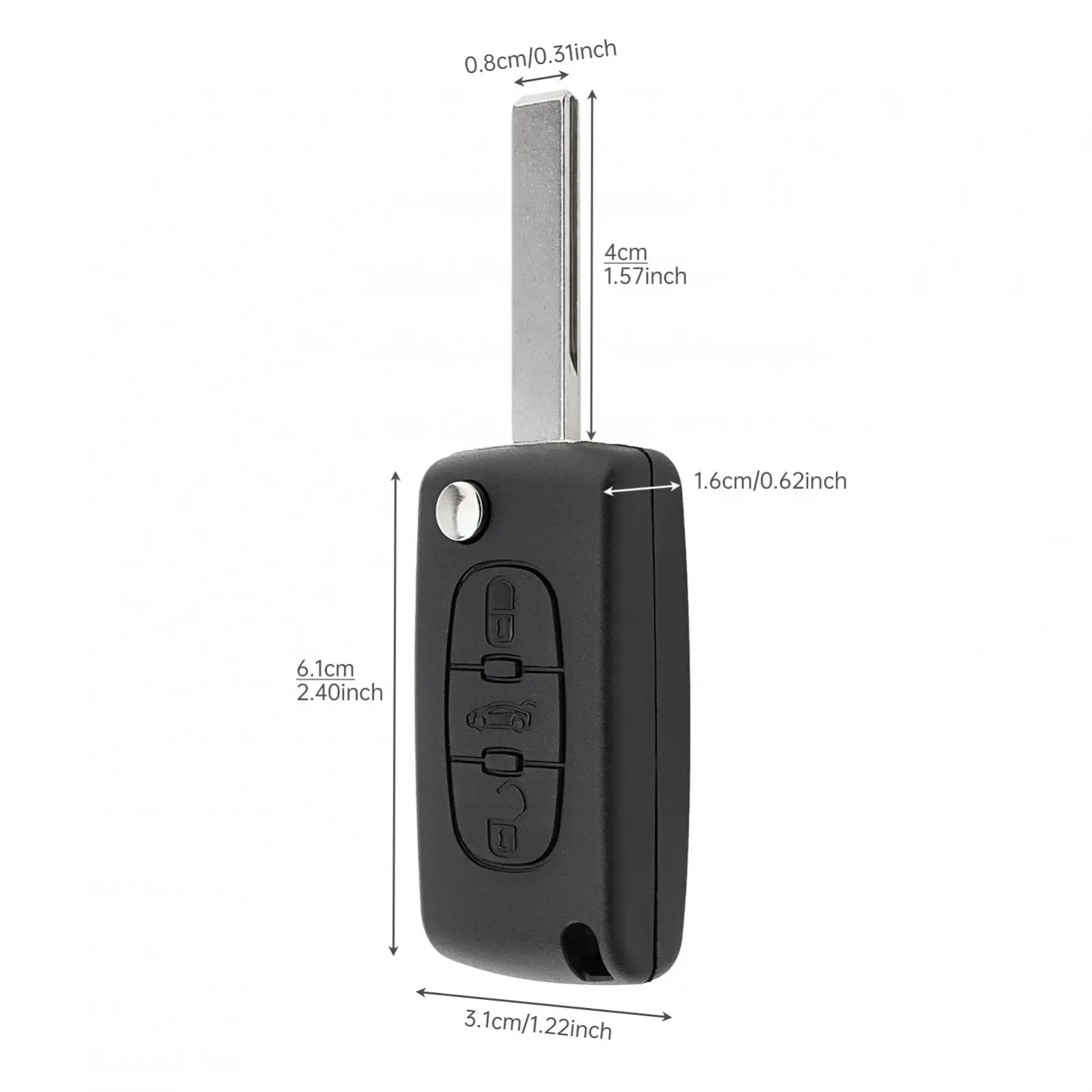 3 أزرار سيارة مفتاح بعيد قذيفة فوب صالح لسيتروين C2 C3 C4 C5 C6 تقطيعه الوجه للطي مفتاح السيارة فوب استبدال دخول