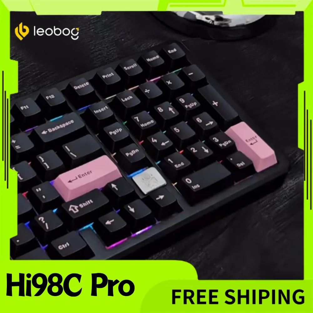 

Новая механическая клавиатура LEOBOG Hi98pro Hi98C Pro, 3 режима, 2,4G, Bluetooth, беспроводная клавиатура, колпачки для клавиш из ПБТ, клавиатура для геймера, подарок на заказ