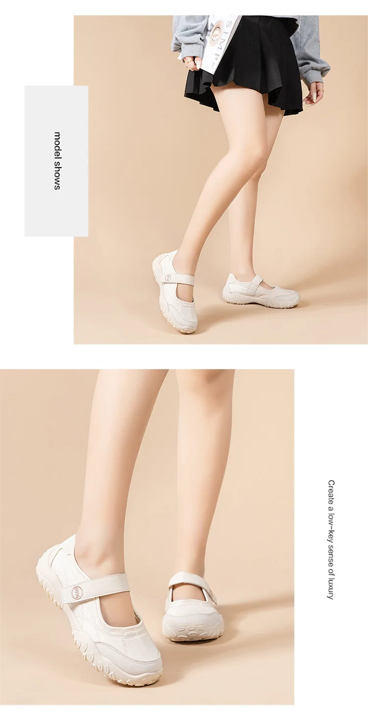2026 Neue Weichsohlige Rutschfeste Mary Jane Schuhe für Damen, Bequem, Atmungsaktiv, Flache Sohle, Vielseitig und Anwendbar – Detail 4
