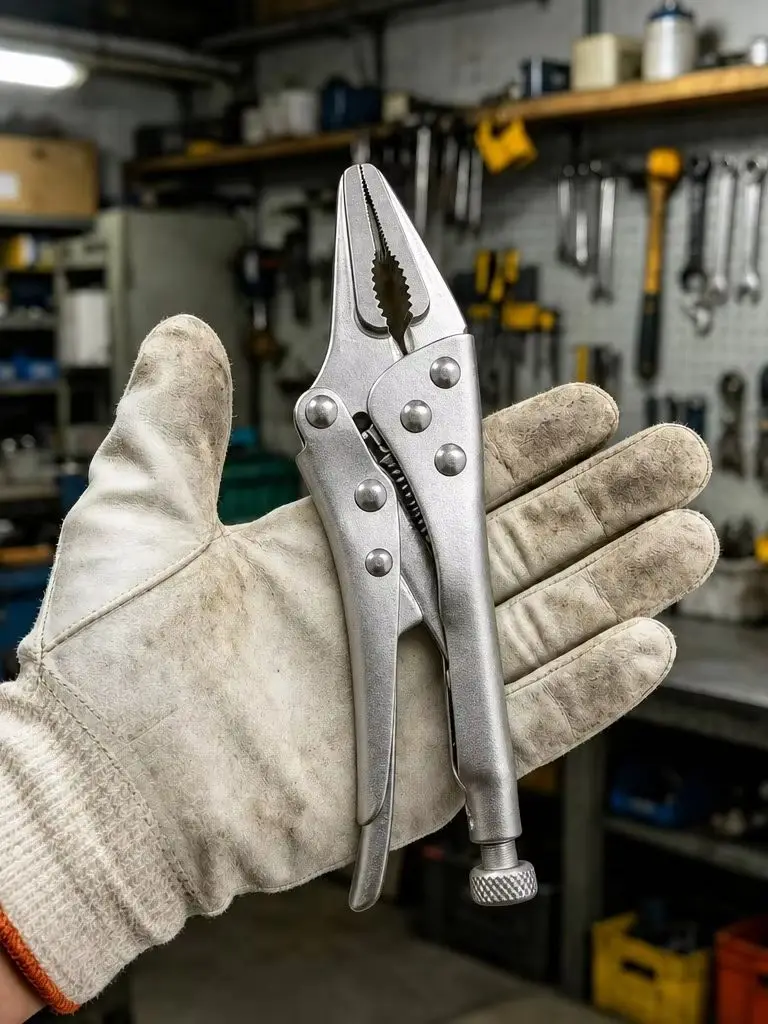 Hochleistungs-Langnasen-Spannzange, Verstellbare Selbstverriegelnde Schraubzange, Robustes Metall-Klemmwerkzeug für Reparaturen in Verschiedenen Größen – Detail 1