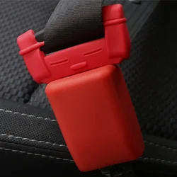 Soft Silica Gel Safety Seat Belt Lock Buckle Plug Protective Cover Anti-Scratch Dust Protection Car Styling Black Red Blue