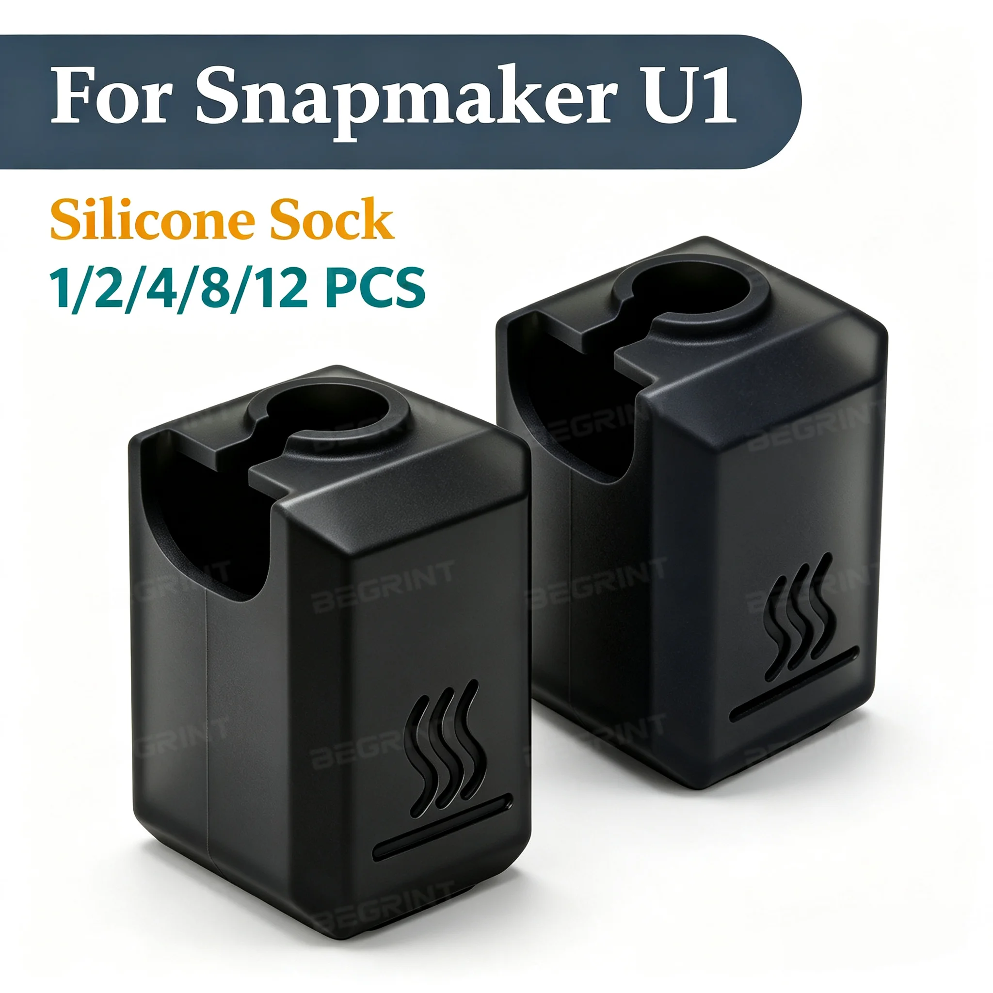 Silicone Sock For Snapmaker U1 3D Printer Hotend Silicone Cover Accessory 1/2/4/8/12 Pack High Temp Resisitant For Snapmaker U1