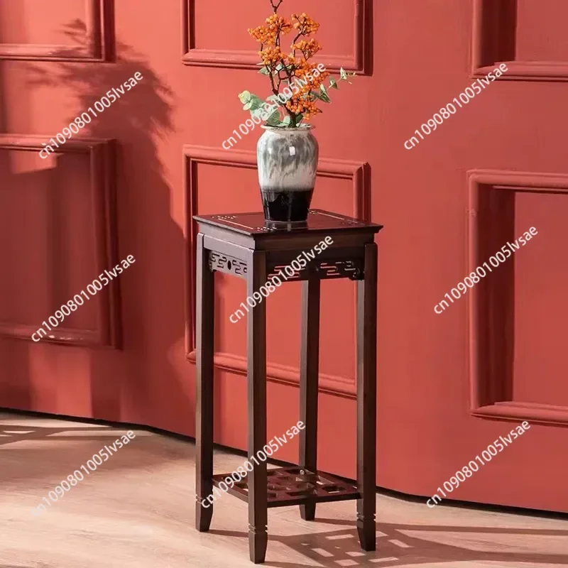 for Flower Rack Indoor Plant Stand Bamboo Shelf Living Room Floor to Ceiling Hanging Orchid Pot Holder Antique Chinese Style view 4