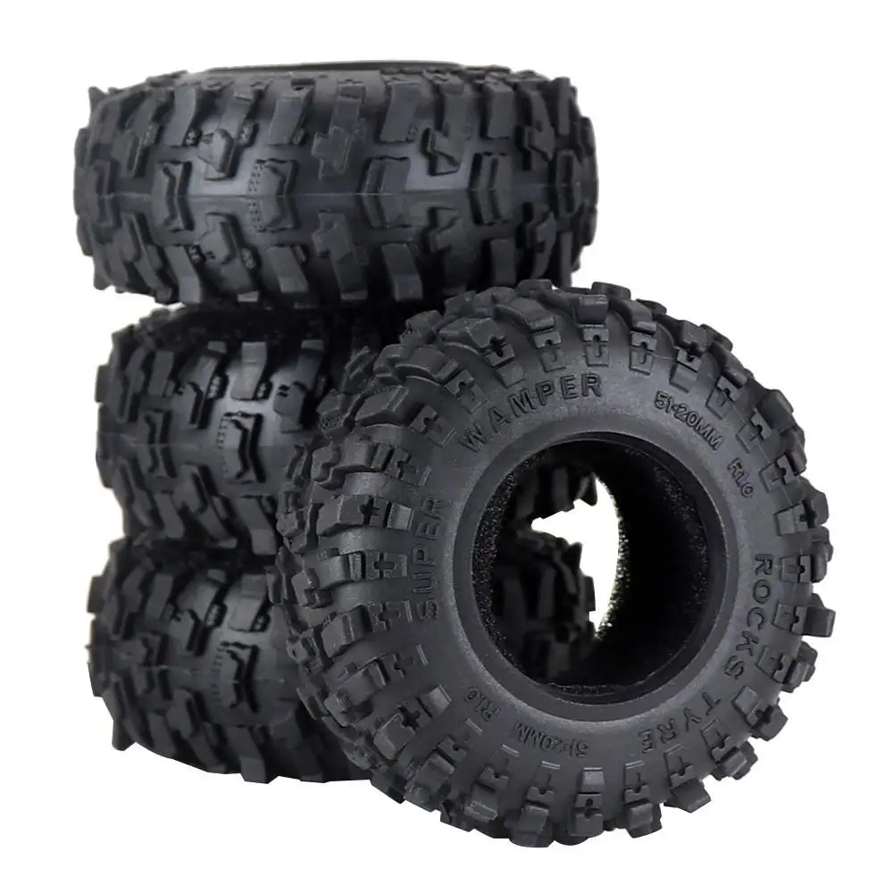

For 1/24 Axial Scx24 Fms Fms24 1/18 Trax/as Trx4m 1 Inch Tires+sponge 51x20mm 1/24 1/18 Rc Crawler Truck Car Parts