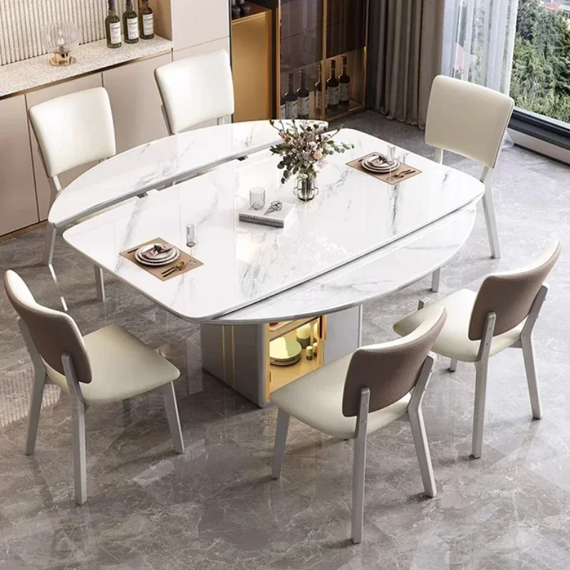 Modern Party Dining Table School Unfoldsnle Living Room Mobile Dining Tables Kitcjen Saving Rectangular Mesa Plegable Furniture