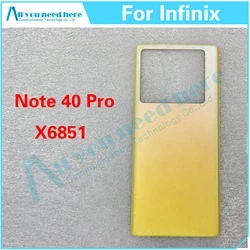 For Infinix Note 40 Pro X6851 X6850 X6853 Back Battery Cover Door Housing Rear Case For Note40Pro Repair Parts Replacement