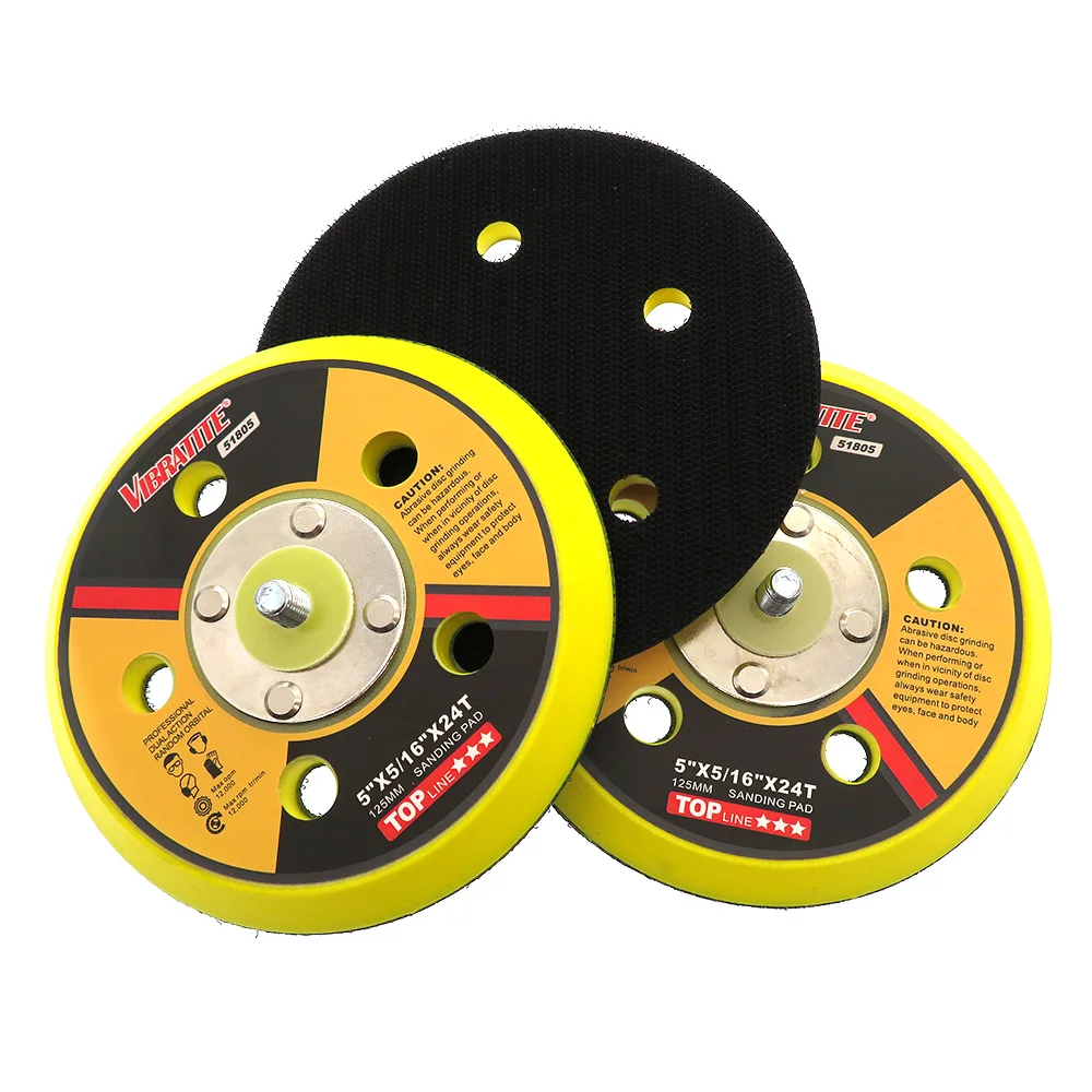 5 Inch Dual-Action Hook & Loop Molded Urethane Flexible Backing Plate for Random Orbital Sander Car Polisher