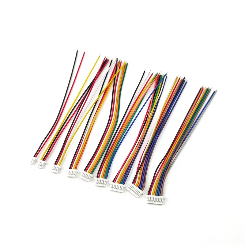 5Sets JST1.25 ZH1.5 PH2.0 XH2.54 Connector Female + Male 2/3/4/5/6/7/8/9/10P Plug With Cable 10/20/30cm with Bend PIN 2.54MM