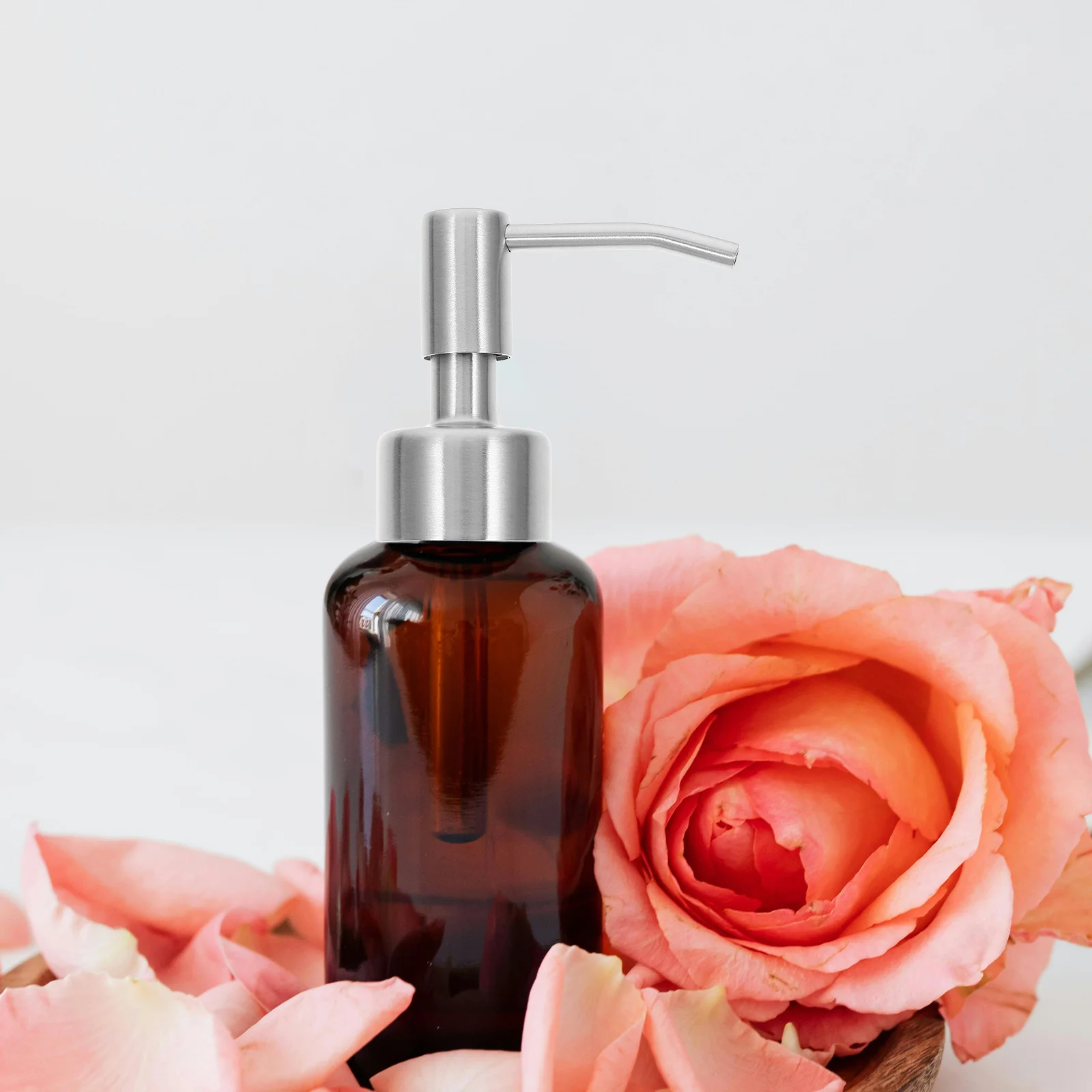 

2pcs Stainless Steel Pump Head Dispensing Lotion Hand Soap Perfume Bottle Universal Pressing Pump For 32Mm Soap