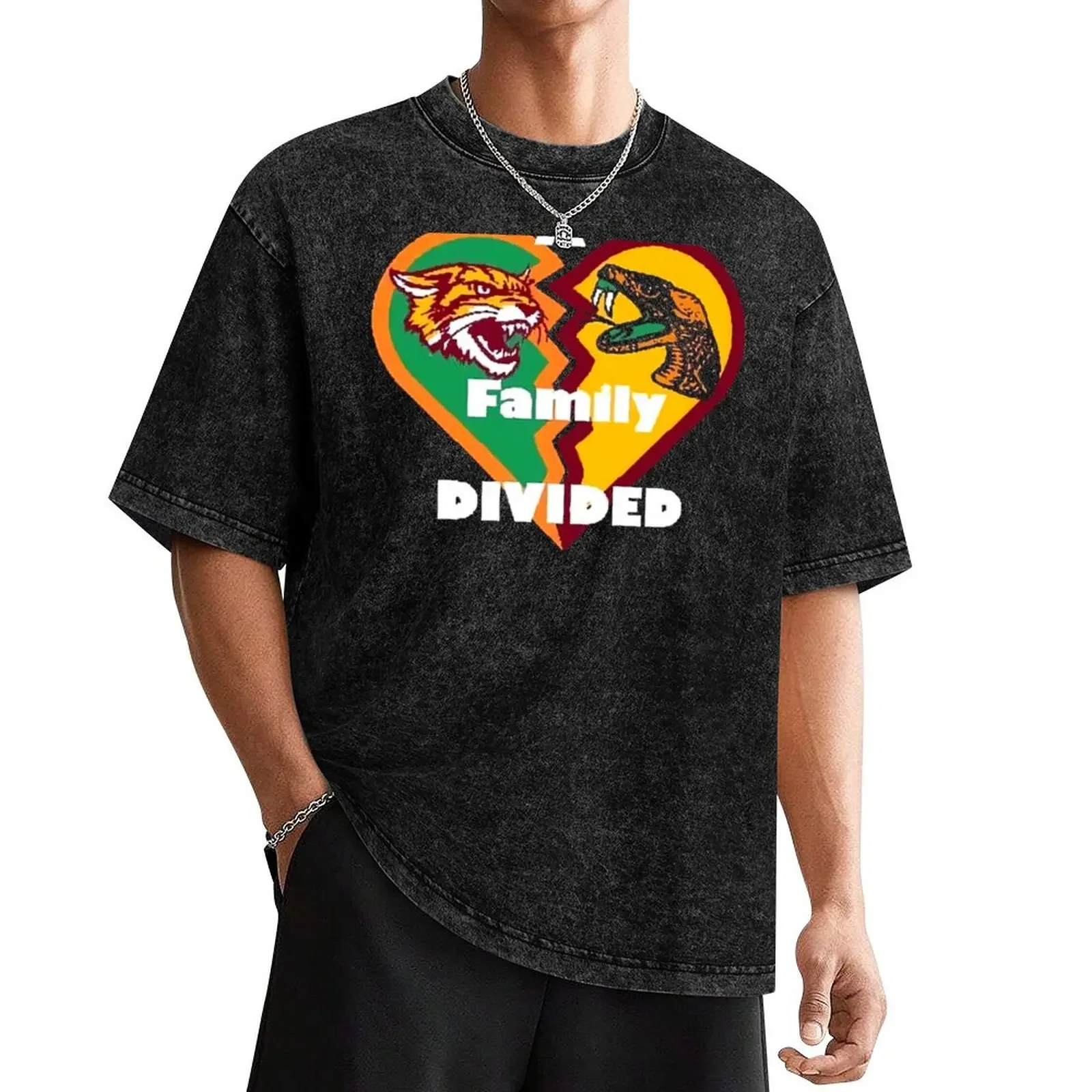 FAMU-Rattler-Bethune-Cookman-Wildcats-a-Family-Divided T-Shirt sports fans for a boy t shirts for men