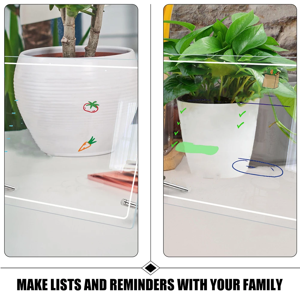 1 Set Acrylic Desktop Whiteboard For Memo Writing Desk Dry Erase Board Planner To Do List Organizer Household Message Board