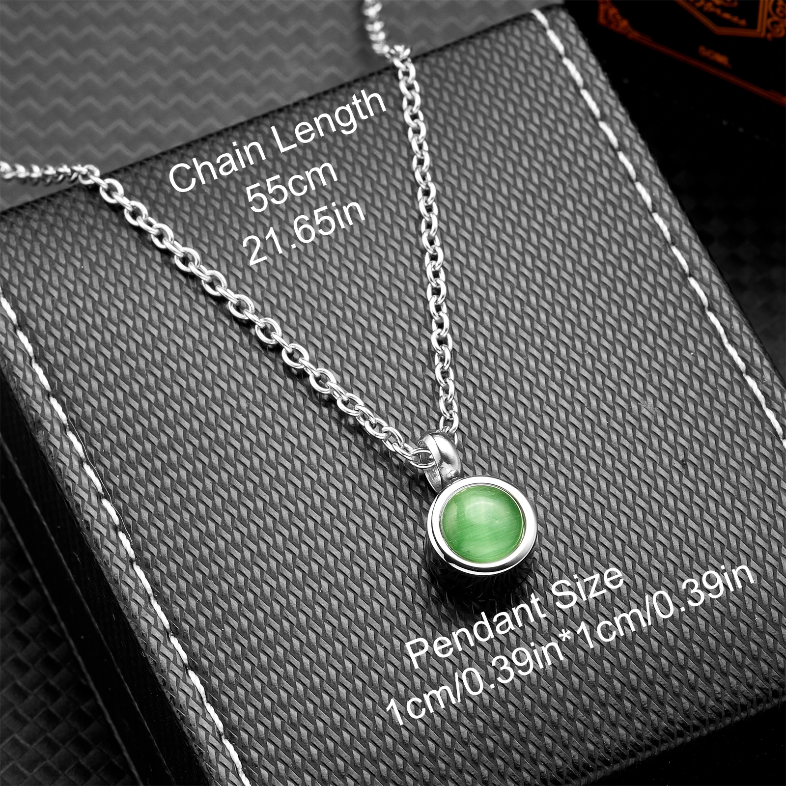 Stainless Steel Birthstone Pendant Necklace - Cremation Ashes Jewelry with Colorful Gemstones, Keepsake Memorial for Human Ashes