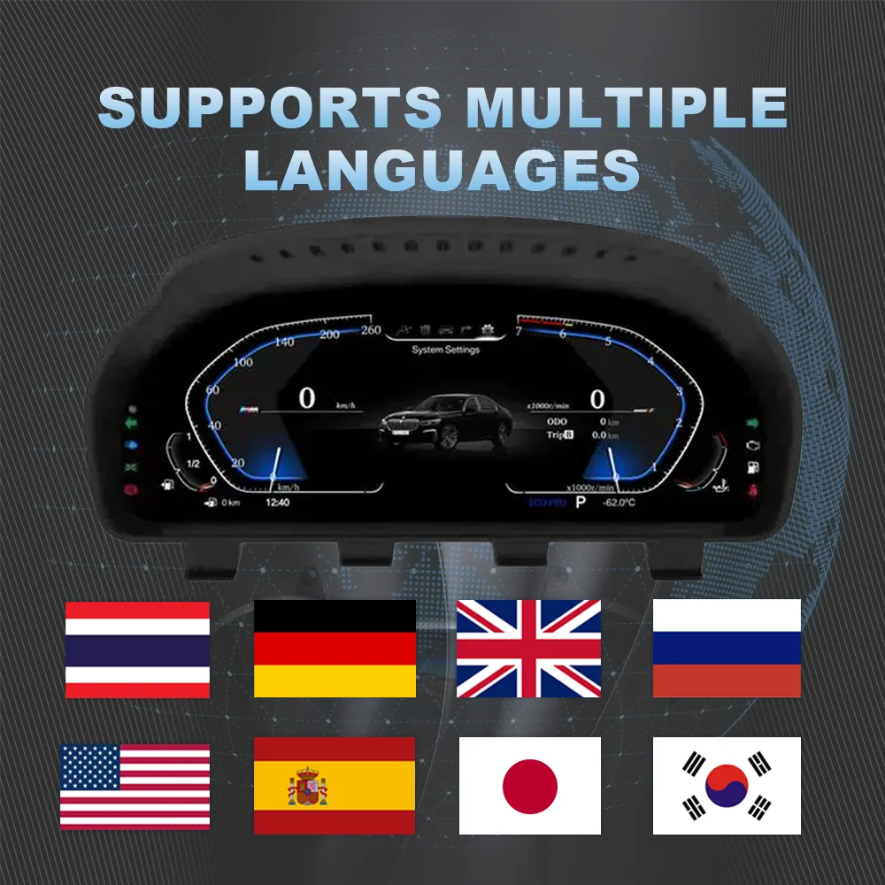 لوحة القيادة لسيارات BMW E83 F25 F26 E70 E71 F15 E81 F20 E90 E60 F30 F32 F10 F06 E65 E84 F48 عداد السرعة مجموعة الأدوات الرقمية