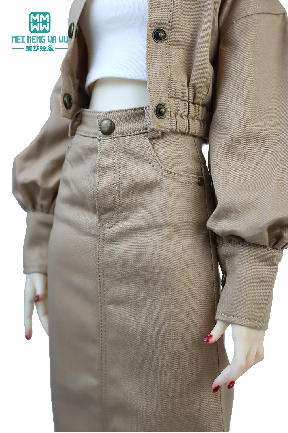 

Clothes for doll Stylish slit denim maxi skirt Fits 58-60cm 1/3 SD DD Toys Gift