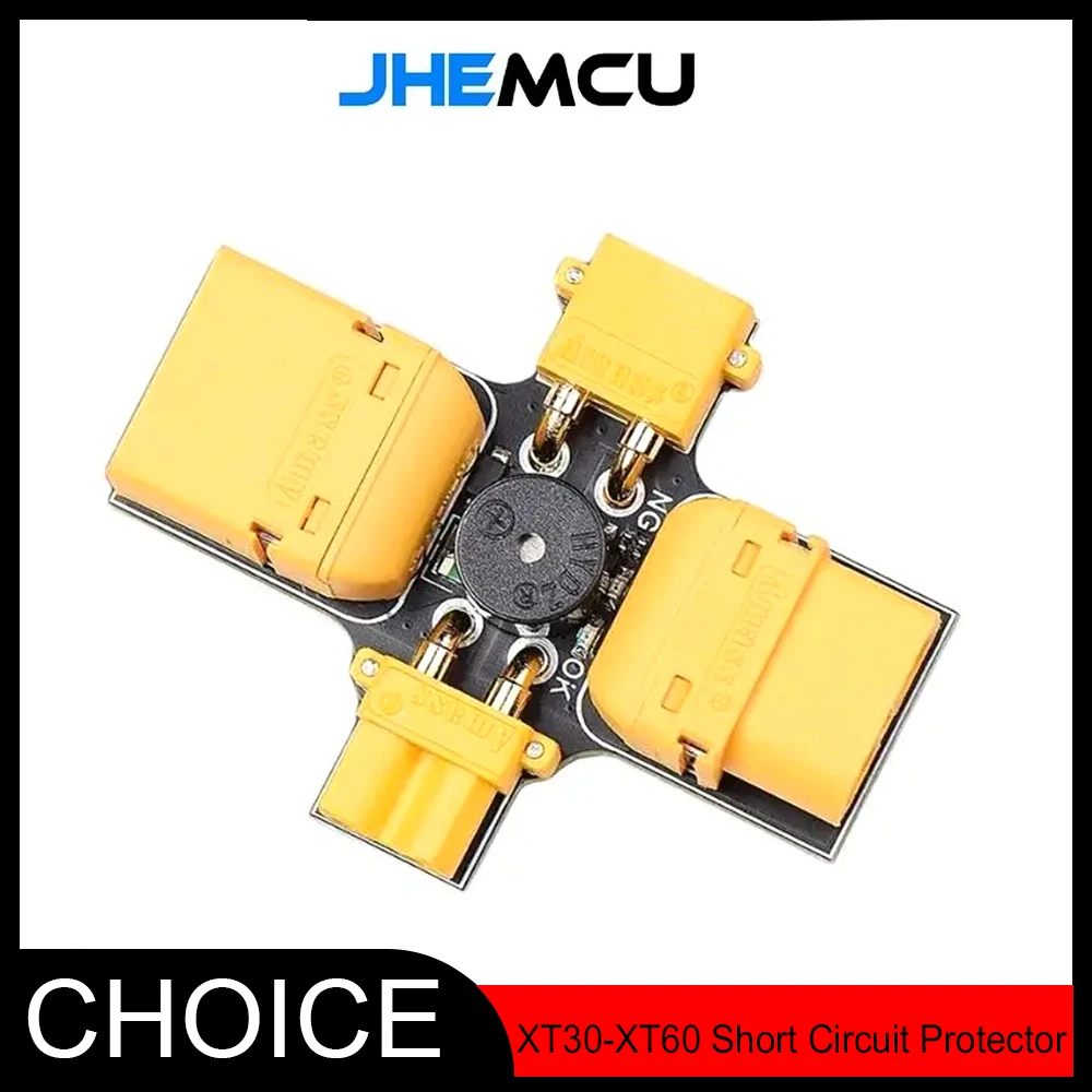 

JHEMCU Smoke Stopper XT30/XT60 Защита от короткого замыкания — встроенная звуковая сигнализация, 1-8S Lipo 30 В, 2,5 А-3,5 А для FPV-дронов