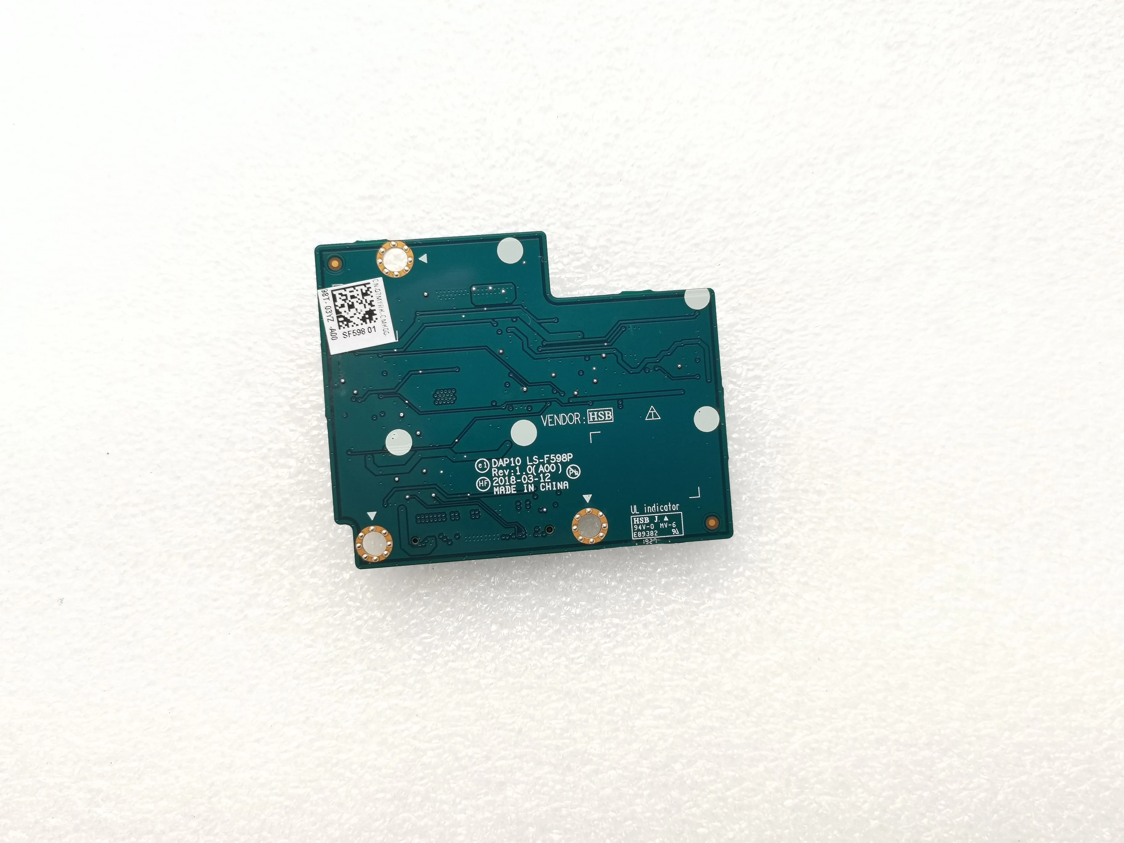 For Dell Precision 7530 Battery Connector Circuit Board 7MYRK  LS-F598P