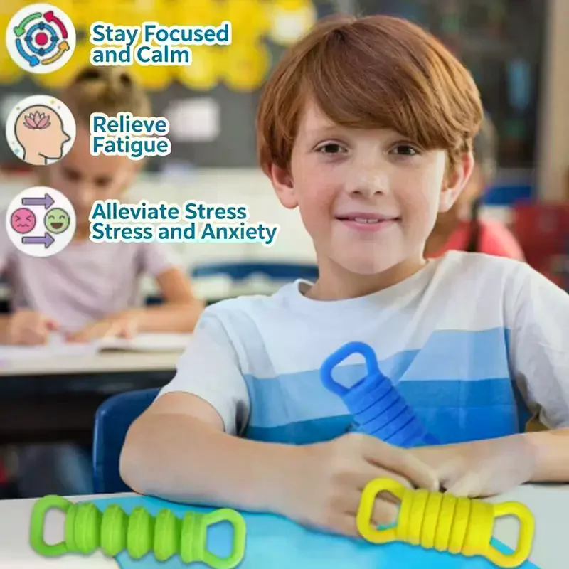 Finger Movement Stretch Tube Fidget Pulleys Toys Kids Toys For Autism Stress Relief Toy Girls And Boys Birthday Gift