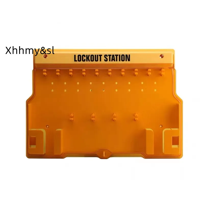 

xhhmy 10-Lock LOTO Station With Translucent Cover Wall-Mounted Industrial Engineering Management Station Lockout Board Unfilled