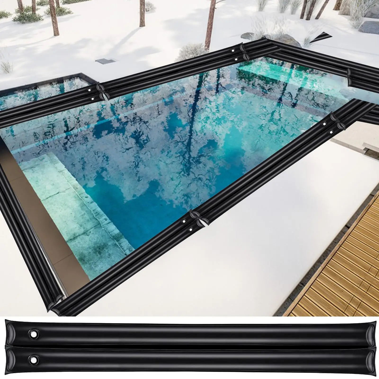 

Pool Water Bags Heavy Duty Winter Pool Cover Weights Inground Double-Row Weights For Vacation Home Owners Companies Caretakers