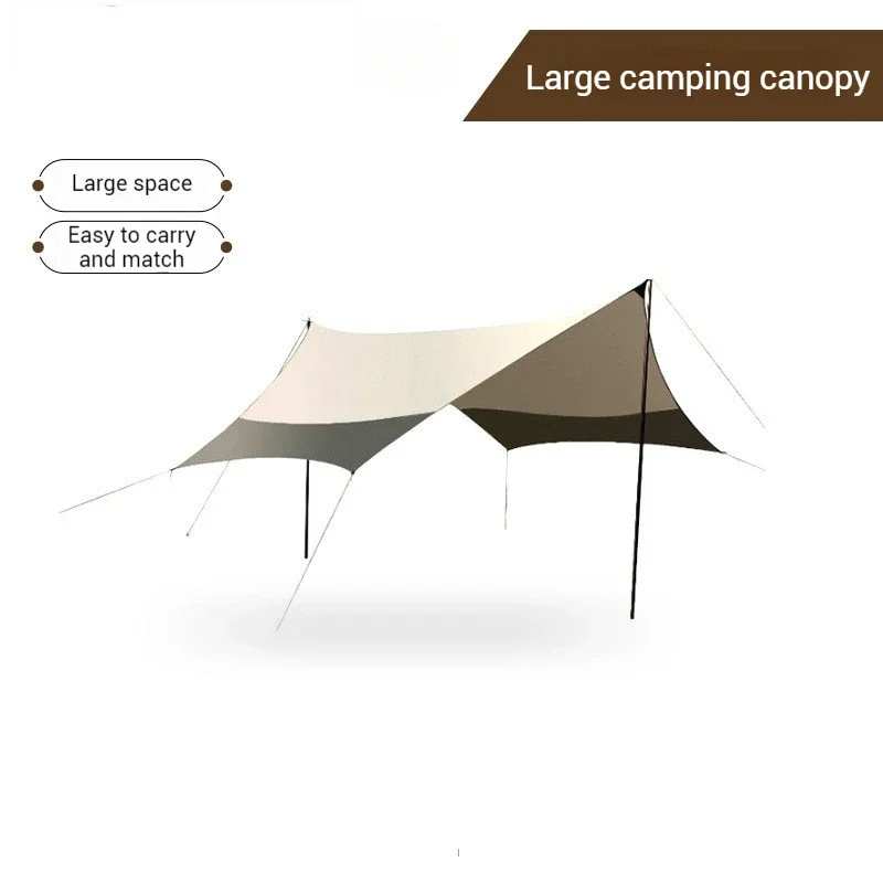

Portable Windproof Ultra-light Ground Mat Super Large Camping Outdoor Canopy Sunshade Camping and Barbecue Large Canopy